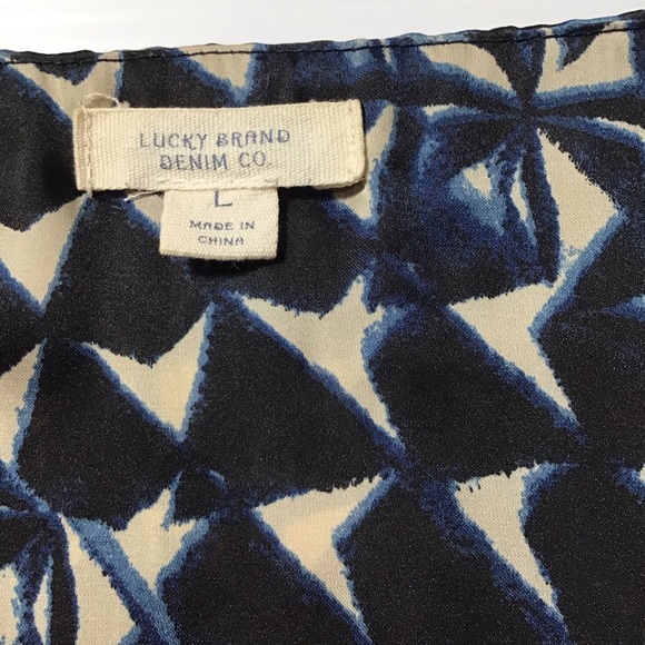 Lucky Brand Black Printed Sleeveless Loose Fit Dress Size L. - Picture 10 of 12